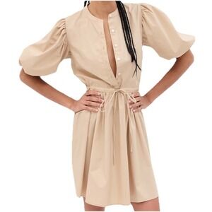 Gap Balloon Sleeve Mini‎ Dress Khaki Women's Size XL